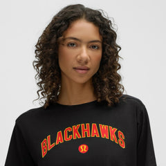 Chicago Blackhawks lululemon Women's All Yours Organic Cotton T-Shirt - Black - NHL 203169855