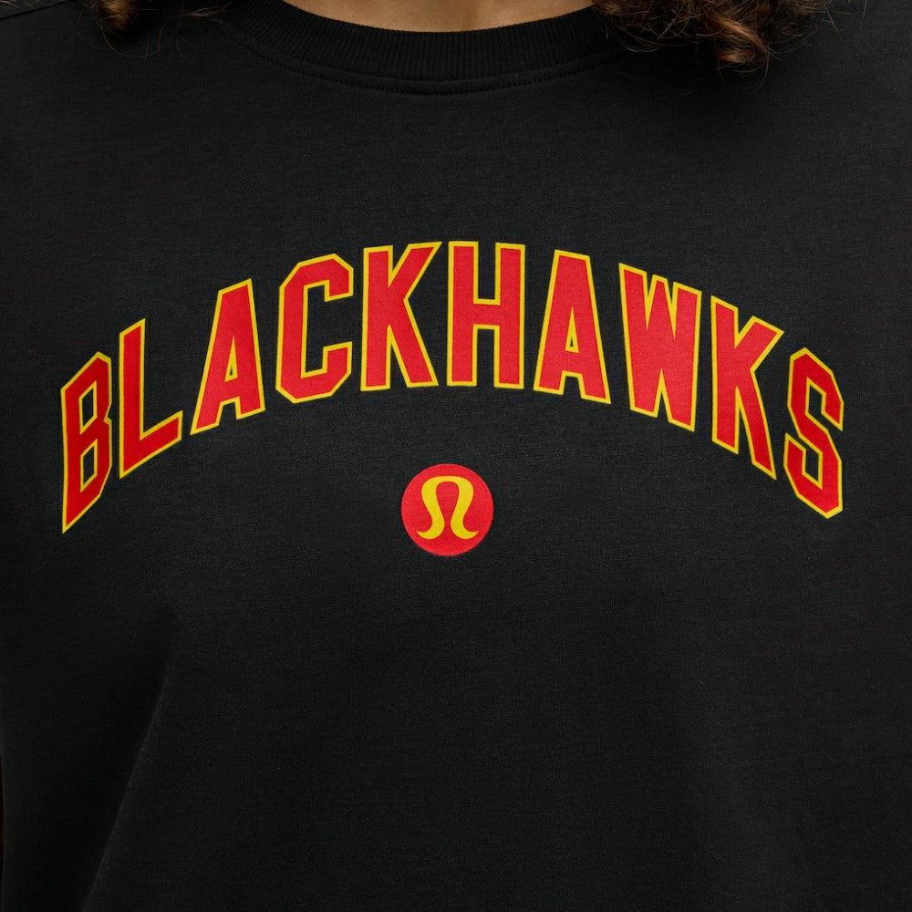 Chicago Blackhawks lululemon Women's All Yours Organic Cotton T-Shirt - Black - NHL 203169855