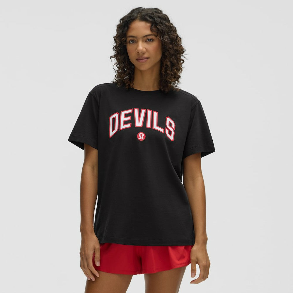 New Jersey Devils lululemon Women's All Yours Organic Cotton T-Shirt - Black - NHL 203169859