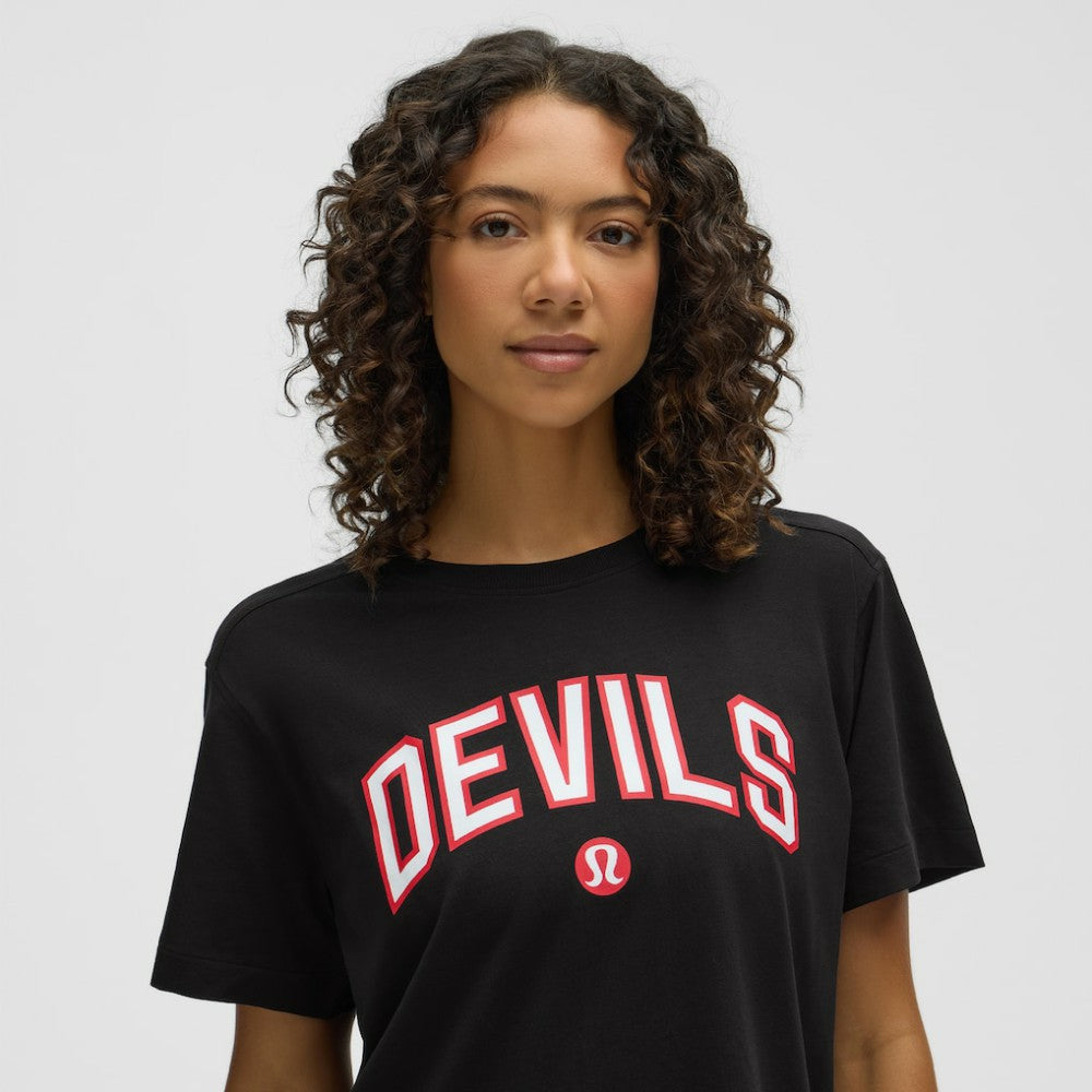 New Jersey Devils lululemon Women's All Yours Organic Cotton T-Shirt - Black - NHL 203169859