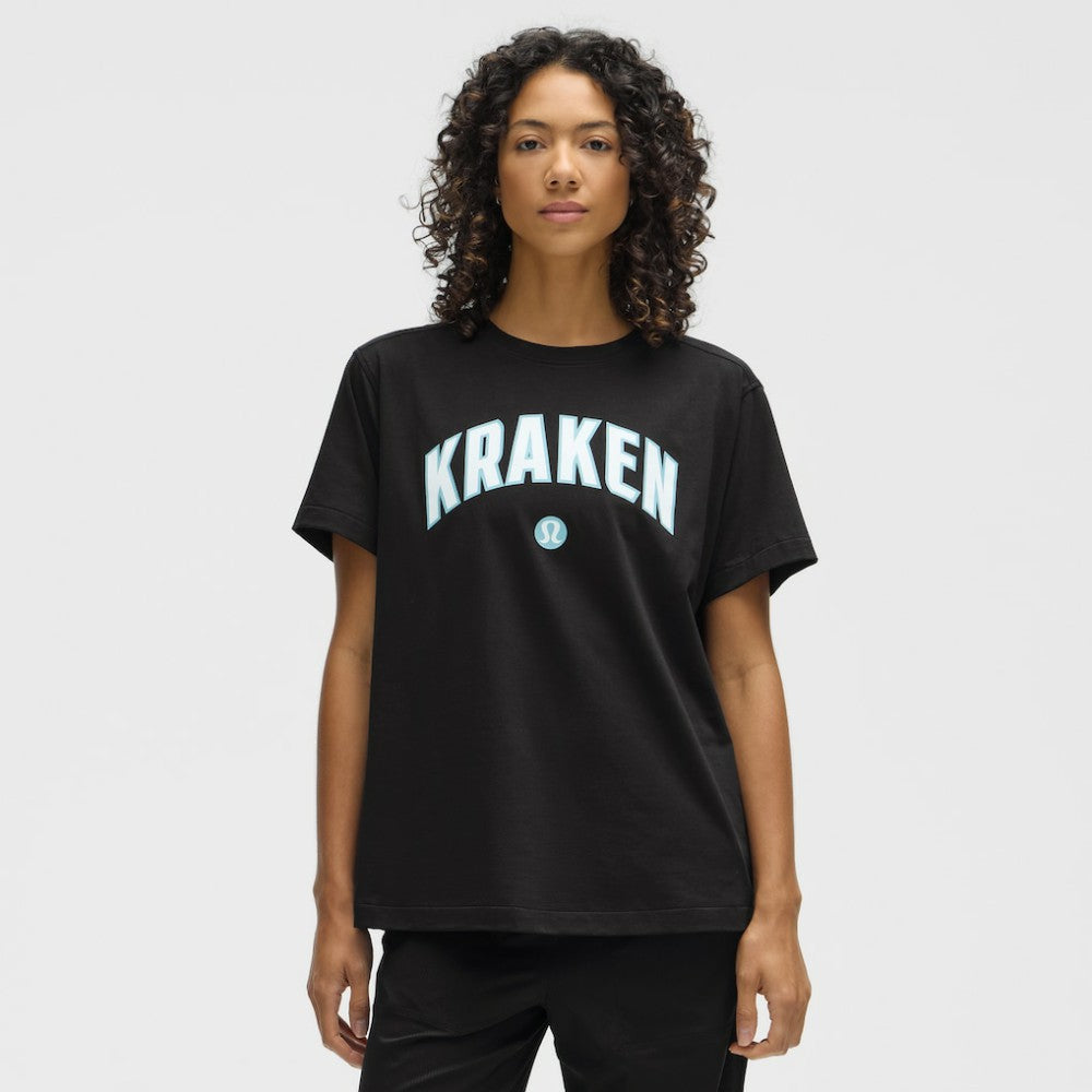 Seattle Kraken lululemon Women's All Yours Organic Cotton T-Shirt - Black - NHL 203169864