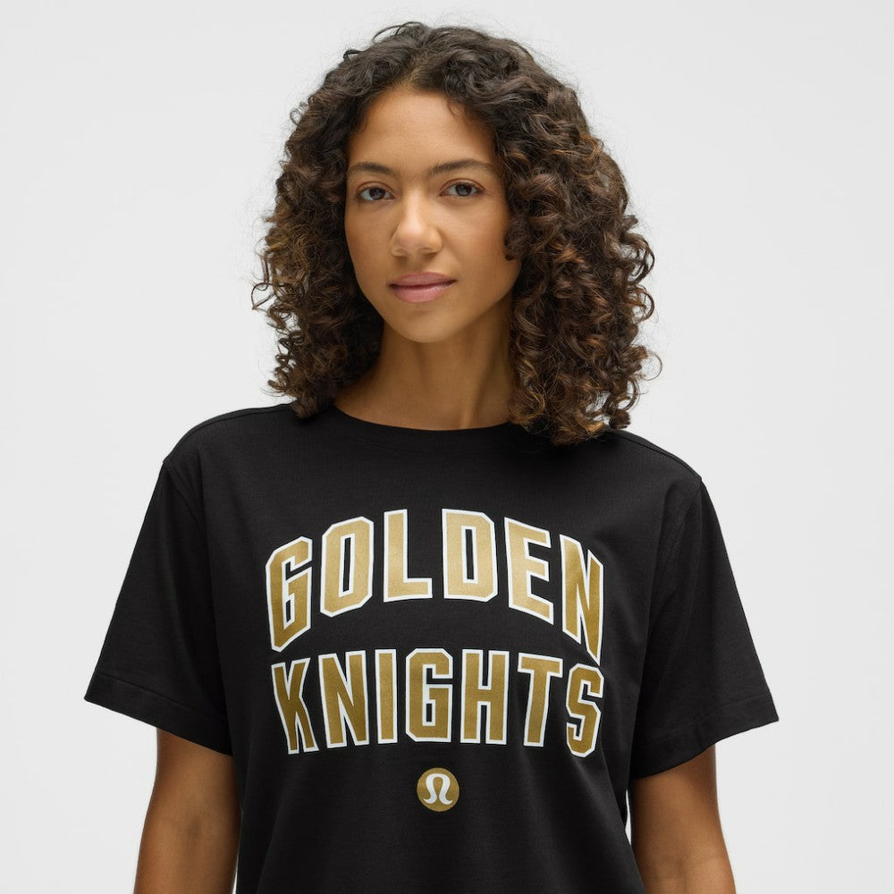 Vegas Golden Knights lululemon Women's All Yours Organic Cotton T-Shirt - Black - NHL 203169866