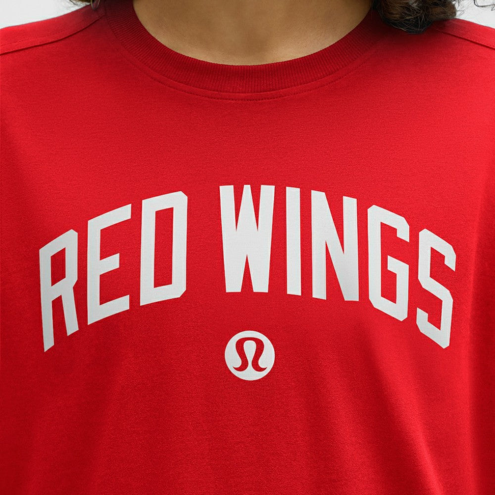 Detroit Red Wings lululemon Women's All Yours Organic Cotton T-Shirt - True Red - NHL 203169873