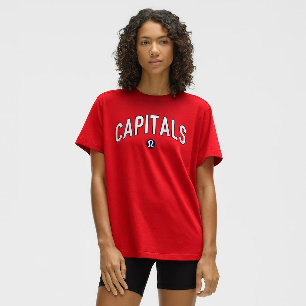 Washington Capitals lululemon Women's All Yours Organic Cotton T-Shirt - True Red - NHL 203169875