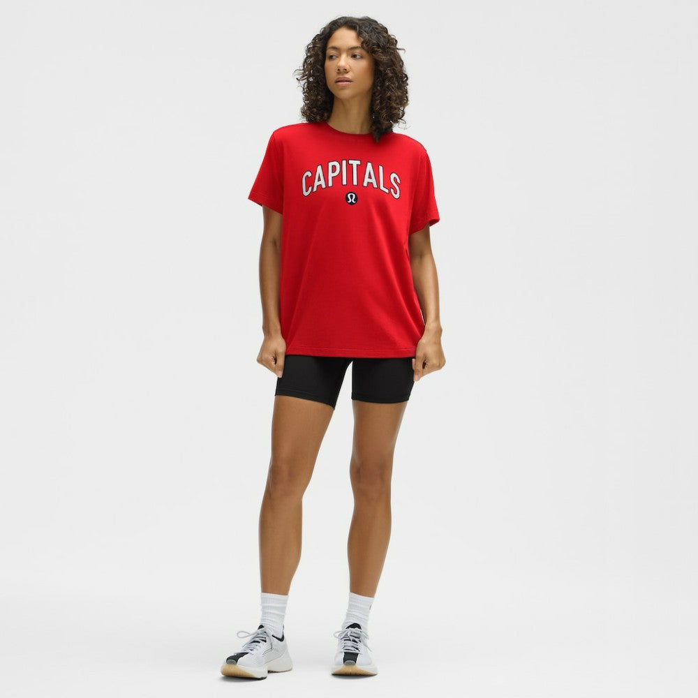 Washington Capitals lululemon Women's All Yours Organic Cotton T-Shirt - True Red - NHL 203169875