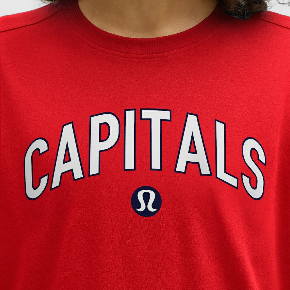Washington Capitals lululemon Women's All Yours Organic Cotton T-Shirt - True Red - NHL 203169875