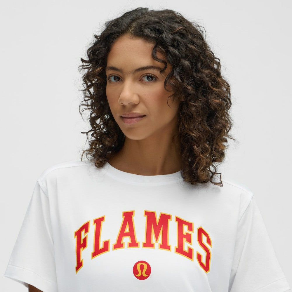 Calgary Flames lululemon Women's All Yours Organic Cotton T-Shirt - White - NHL 203169877