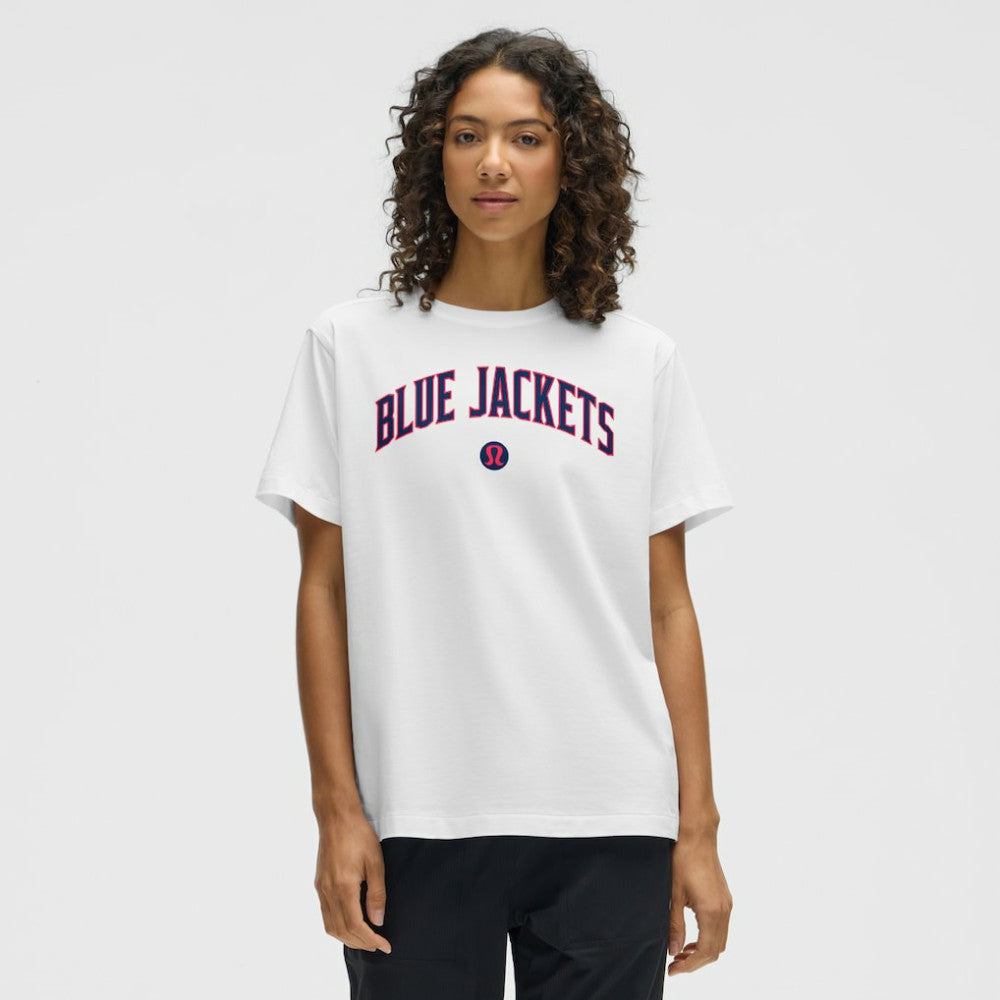 Columbus Blue Jackets lululemon Women's All Yours Organic Cotton T-Shirt - White - NHL 203169878