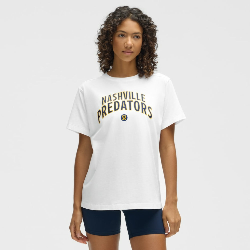 Nashville Predators lululemon Women's All Yours Organic Cotton T-Shirt - White - NHL 203169883