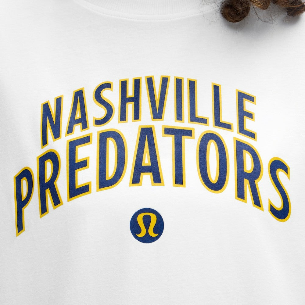 Nashville Predators lululemon Women's All Yours Organic Cotton T-Shirt - White - NHL 203169883