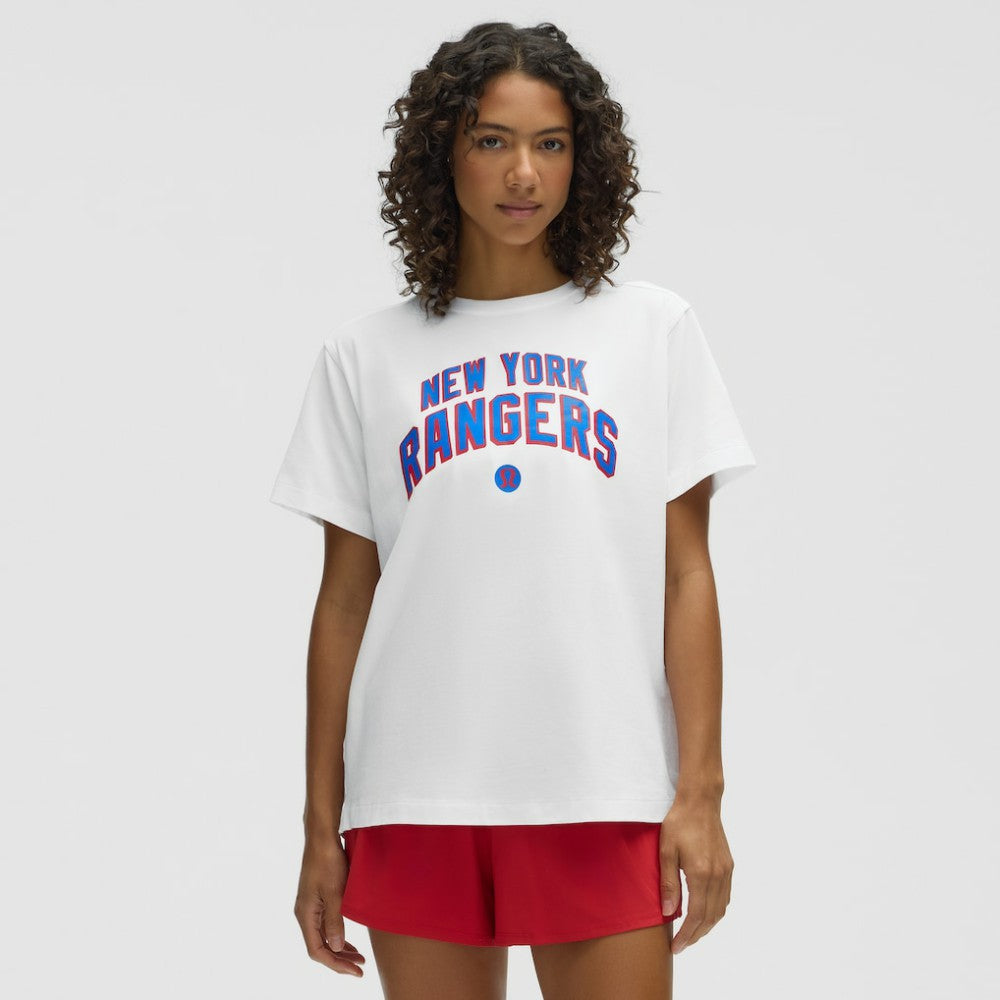 New York Rangers lululemon Women's All Yours Organic Cotton T-Shirt - White - NHL 203169885
