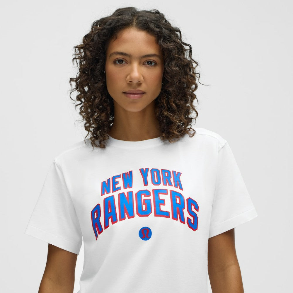 New York Rangers lululemon Women's All Yours Organic Cotton T-Shirt - White - NHL 203169885