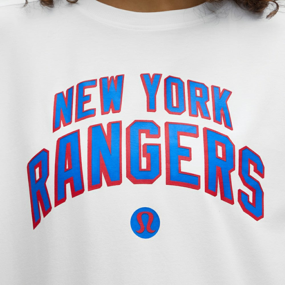 New York Rangers lululemon Women's All Yours Organic Cotton T-Shirt - White - NHL 203169885
