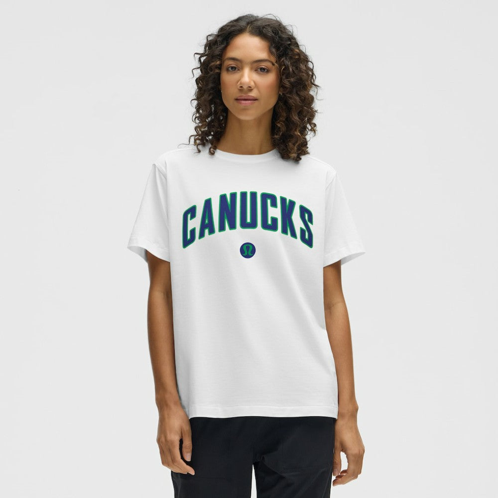 Vancouver Canucks lululemon Women's All Yours Organic Cotton T-Shirt - White - NHL 203169889