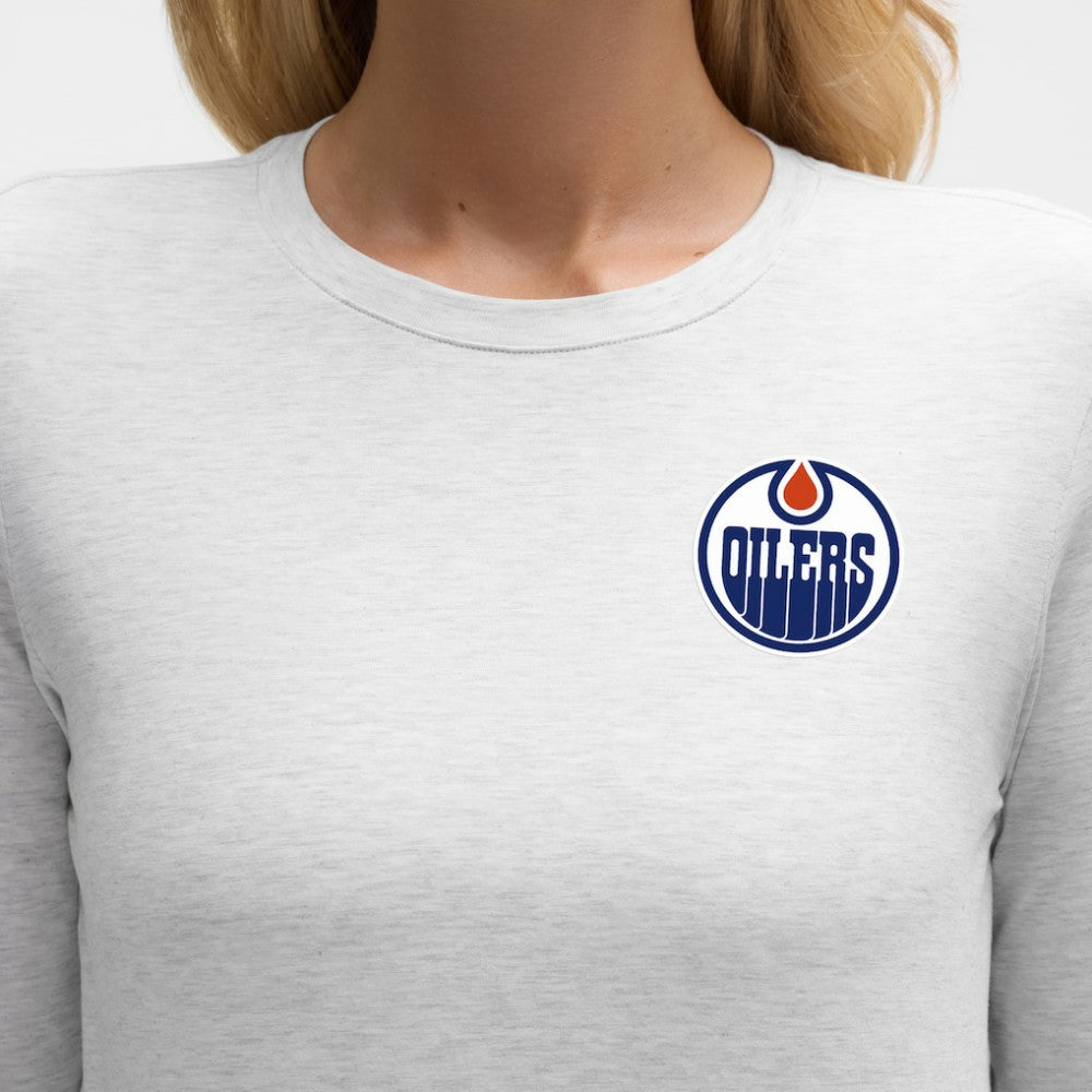 Edmonton Oilers lululemon Women's Love Long Sleeve T-Shirt - Heathered Core Ultra Light Grey - NHL 203169990