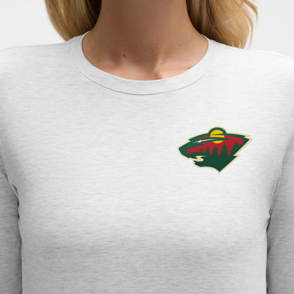 Minnesota Wild lululemon Women's Love Long Sleeve T-Shirt - Heathered Core Ultra Light Grey - NHL 203169993