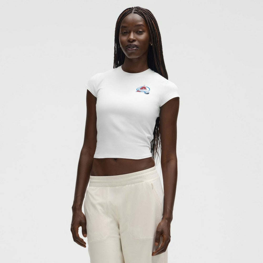 Colorado Avalanche lululemon Women's Baby T-Shirt - White - NHL 203170020