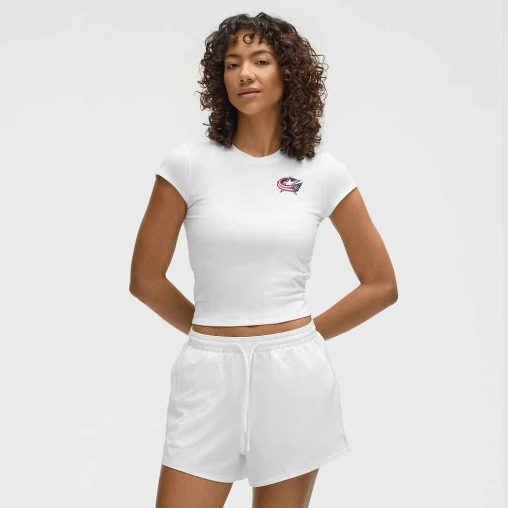 Columbus Blue Jackets lululemon Women's Baby T-Shirt - White - NHL 203170021