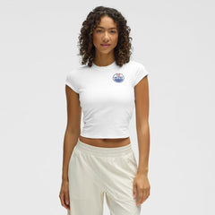 Edmonton Oilers lululemon Women's Baby T-Shirt - White - NHL 203170023