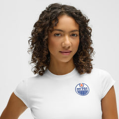 Edmonton Oilers lululemon Women's Baby T-Shirt - White - NHL 203170023