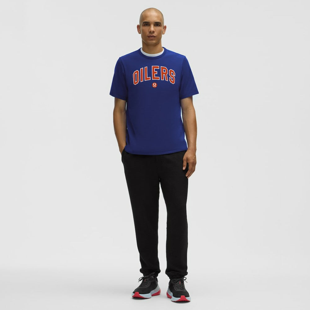 Edmonton Oilers lululemon Organic Cotton Classic-Fit T-Shirt - Larkspur - NHL 203170056