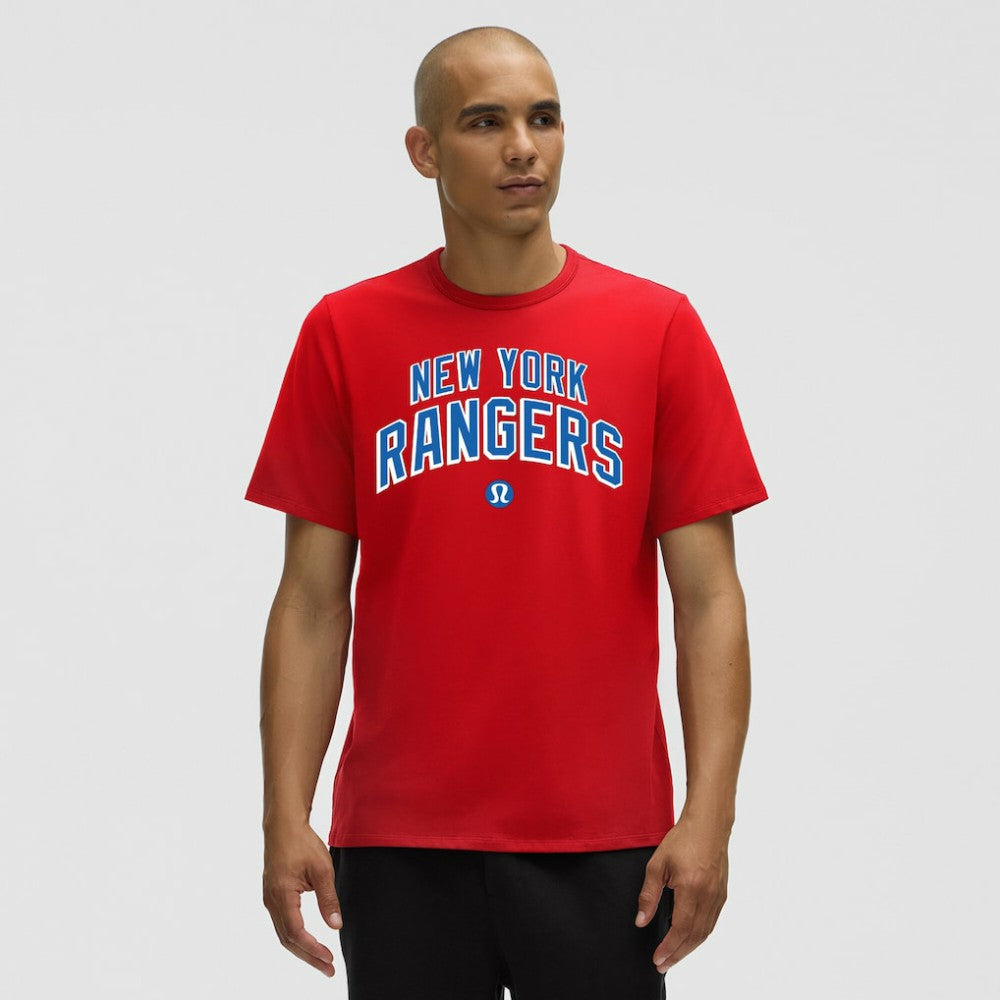 New York Rangers lululemon Organic Cotton Classic-Fit T-Shirt - True Red - NHL 203170064
