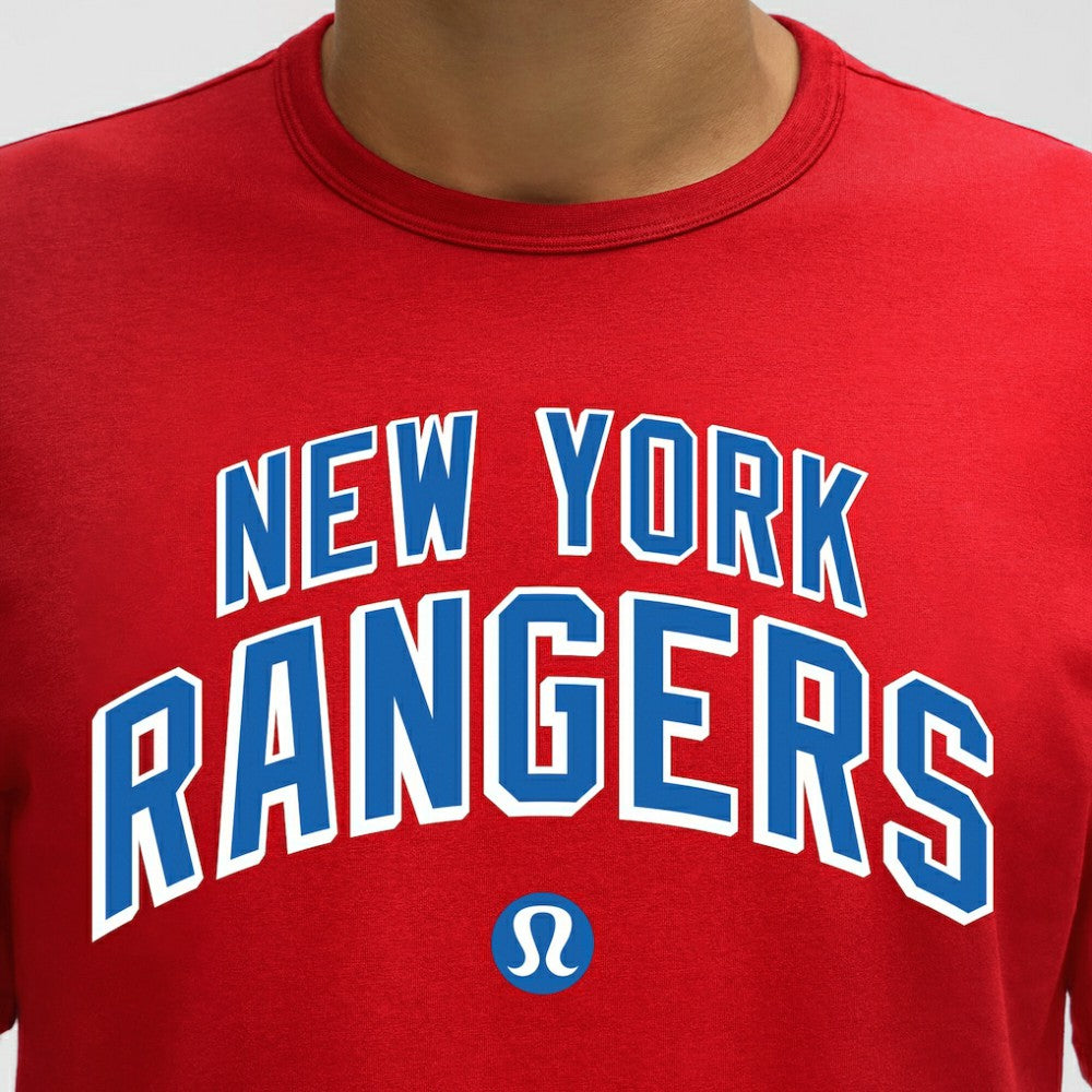 New York Rangers lululemon Organic Cotton Classic-Fit T-Shirt - True Red - NHL 203170064