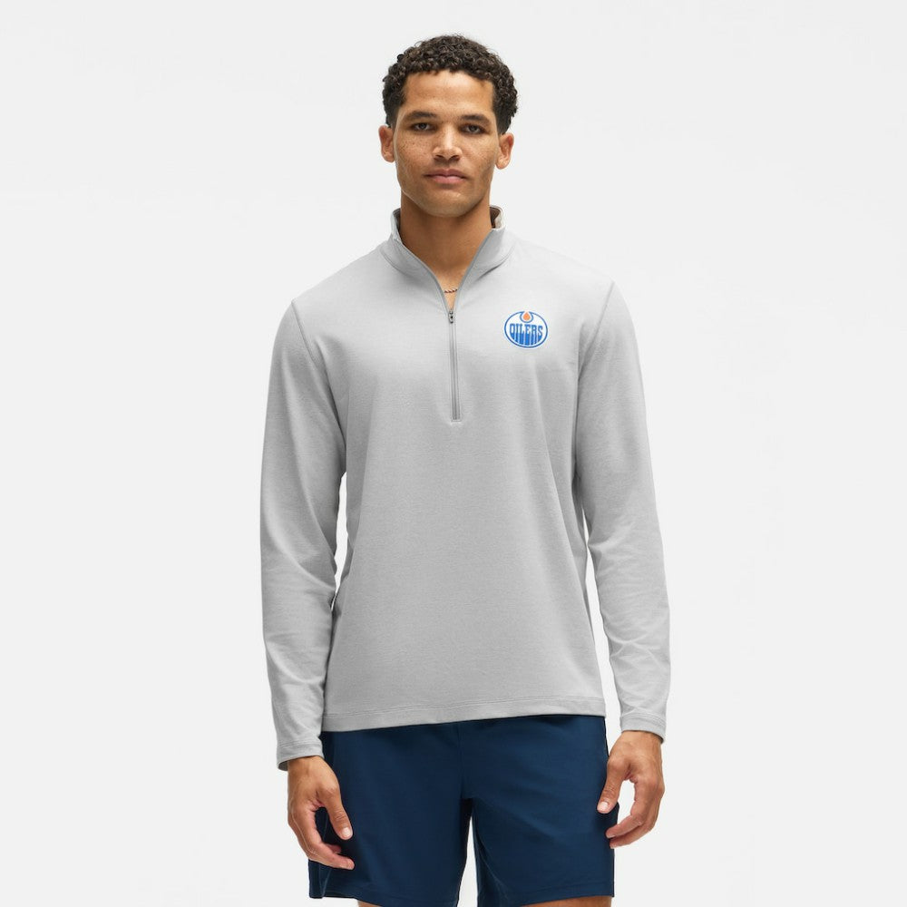Edmonton Oilers lululemon Soft Jersey Half-Zip Pullover - Heather Gray - NHL 203170108