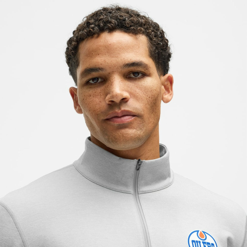 Edmonton Oilers lululemon Soft Jersey Half-Zip Pullover - Heather Gray - NHL 203170108