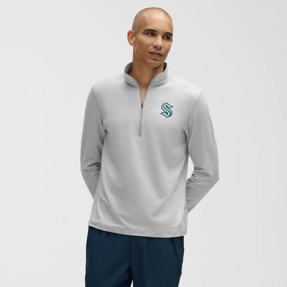 Seattle Kraken lululemon Soft Jersey Half-Zip Pullover - Heather Gray - NHL 203170113