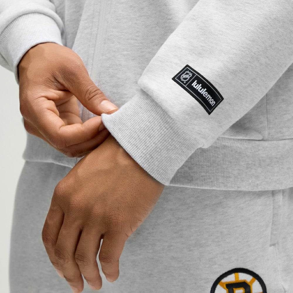 Boston Bruins lululemon Steady State Full-Zip Hoodie - Heathered Core Ultra Light Grey - NHL 203170173