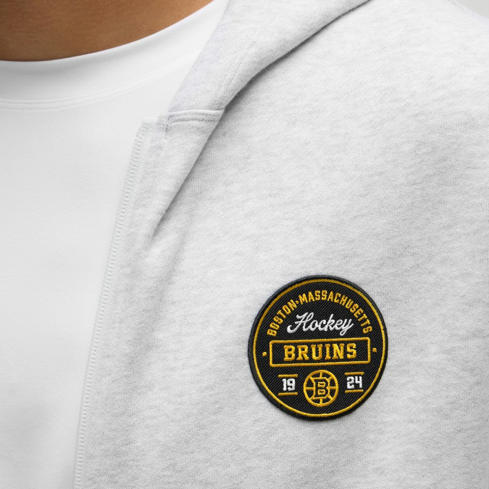 Boston Bruins lululemon Steady State Full-Zip Hoodie - Heathered Core Ultra Light Grey - NHL 203170173