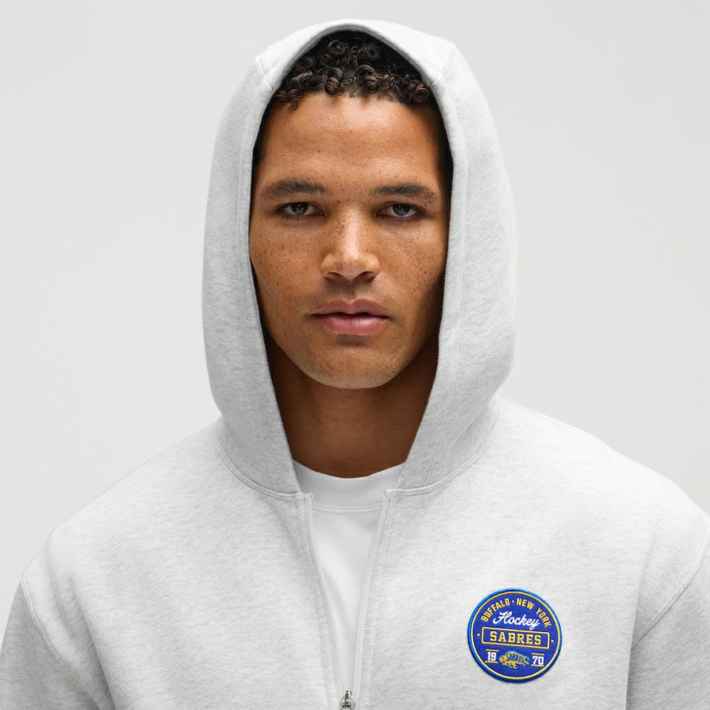Buffalo Sabres lululemon Steady State Full-Zip Hoodie - Heathered Core Ultra Light Grey - NHL 203170174