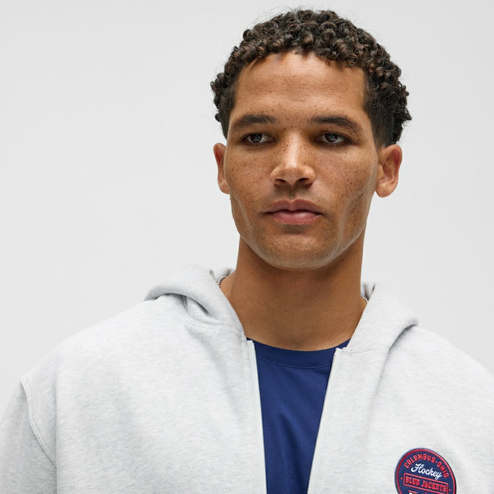 Columbus Blue Jackets lululemon Steady State Full-Zip Hoodie - Heathered Core Ultra Light Grey - NHL 203170179
