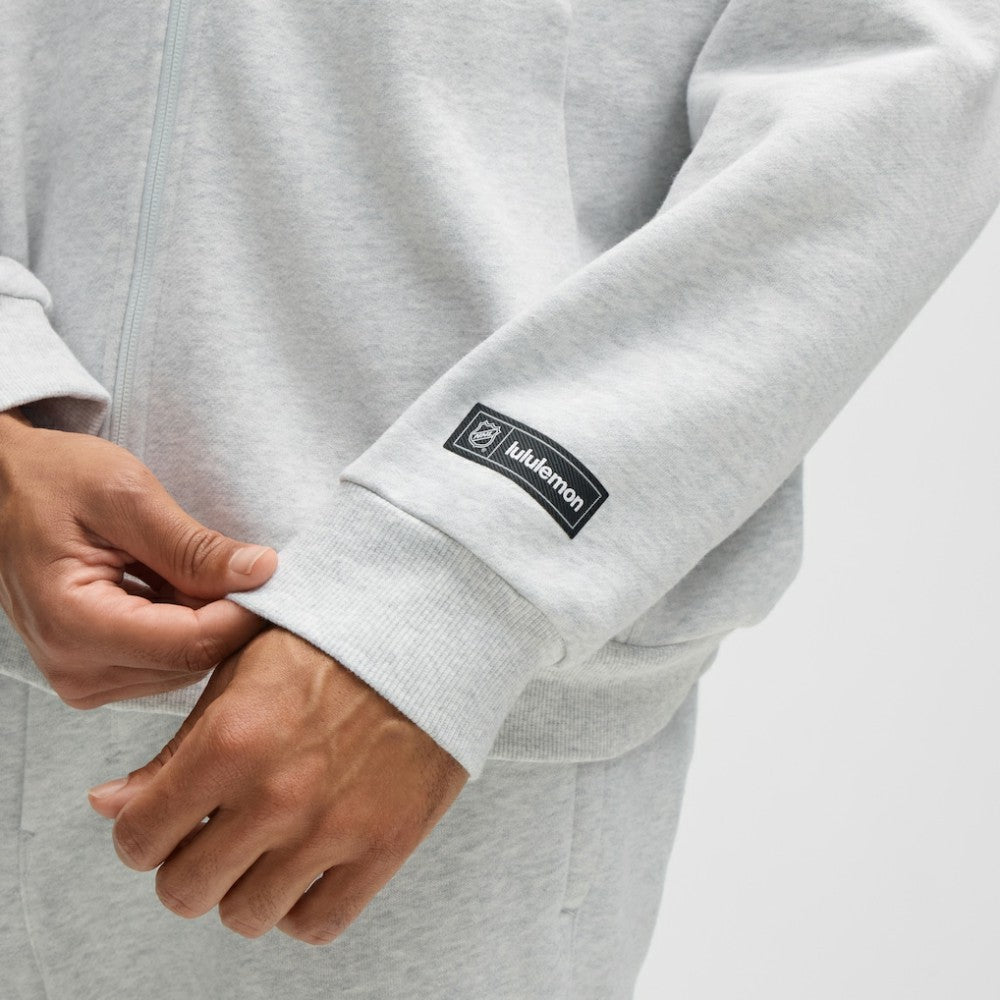 Columbus Blue Jackets lululemon Steady State Full-Zip Hoodie - Heathered Core Ultra Light Grey - NHL 203170179