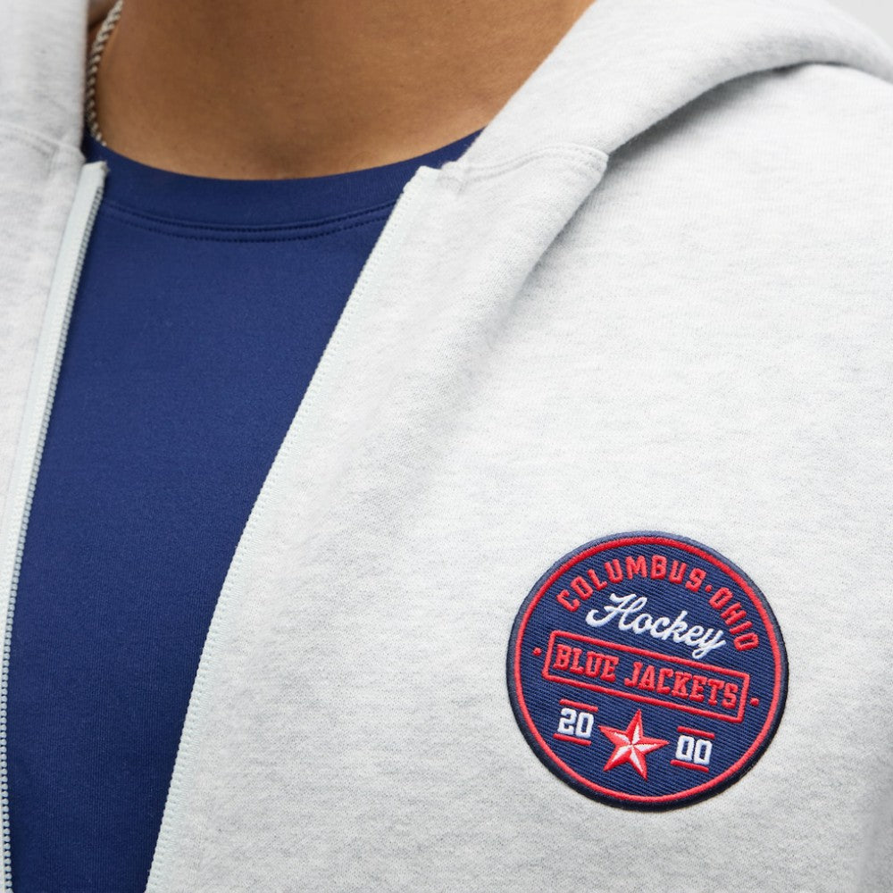 Columbus Blue Jackets lululemon Steady State Full-Zip Hoodie - Heathered Core Ultra Light Grey - NHL 203170179