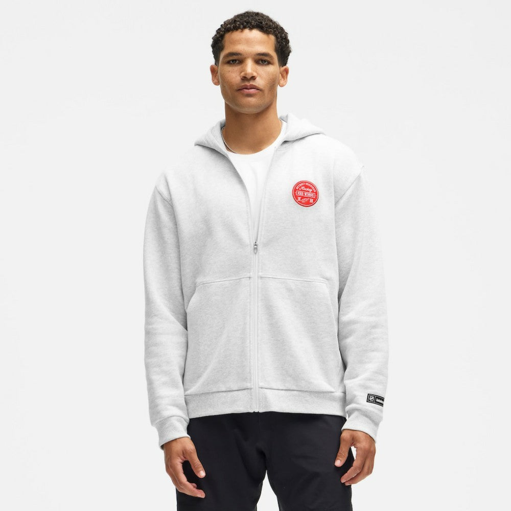 Detroit Red Wings lululemon Steady State Full-Zip Hoodie - Heathered Core Ultra Light Grey - NHL 203170181