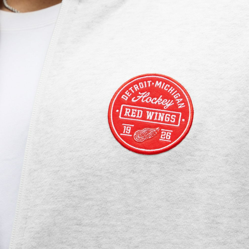 Detroit Red Wings lululemon Steady State Full-Zip Hoodie - Heathered Core Ultra Light Grey - NHL 203170181