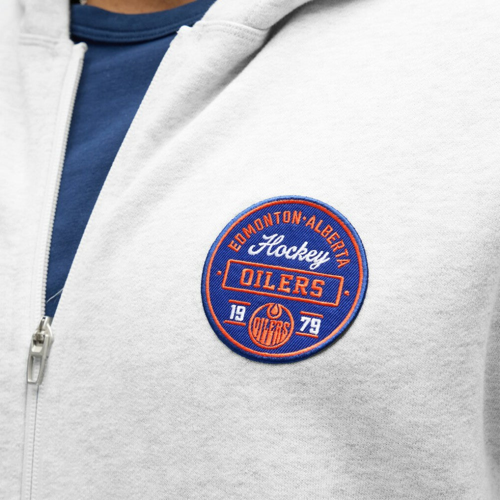 Edmonton Oilers lululemon Steady State Full-Zip Hoodie - Heathered Core Ultra Light Grey - NHL 203170182