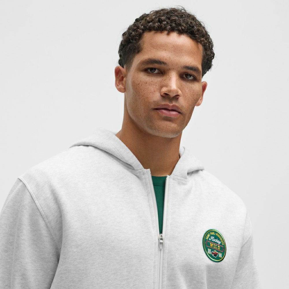 Minnesota Wild lululemon Steady State Full-Zip Hoodie - Heathered Core Ultra Light Grey - NHL 203170185
