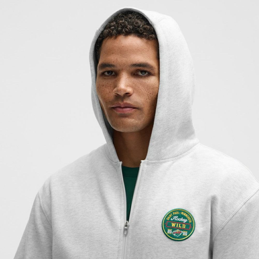 Minnesota Wild lululemon Steady State Full-Zip Hoodie - Heathered Core Ultra Light Grey - NHL 203170185