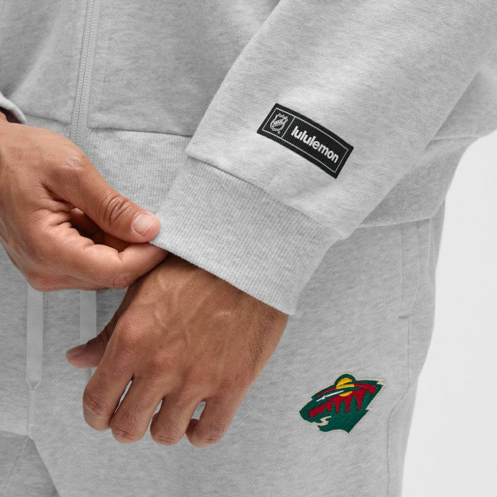 Minnesota Wild lululemon Steady State Full-Zip Hoodie - Heathered Core Ultra Light Grey - NHL 203170185