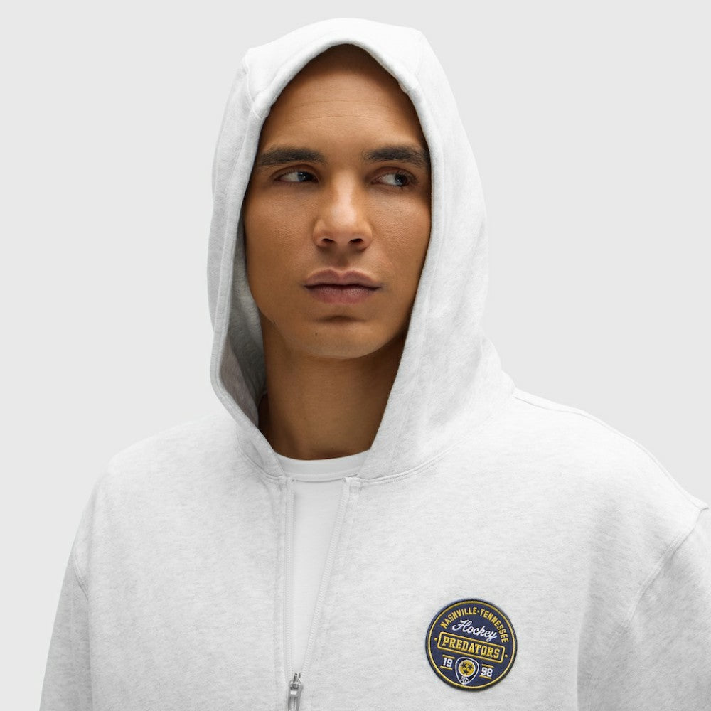 Nashville Predators lululemon Steady State Full-Zip Hoodie - Heathered Core Ultra Light Grey - NHL 203170187
