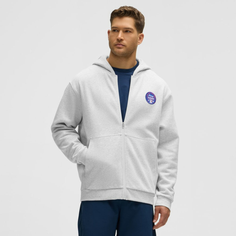 New York Rangers lululemon Steady State Full-Zip Hoodie - Heathered Core Ultra Light Grey - NHL 203170190