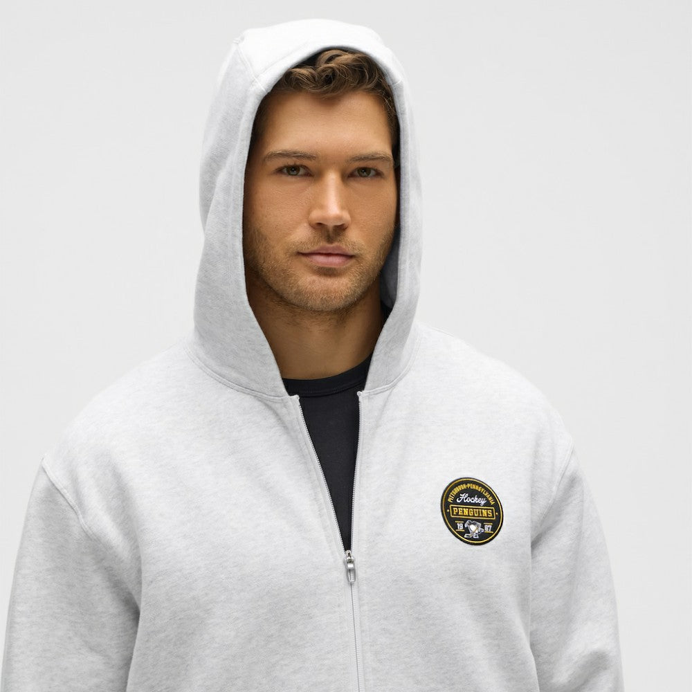 Pittsburgh Penguins lululemon Steady State Full-Zip Hoodie - Heathered Core Ultra Light Grey - NHL 203170193