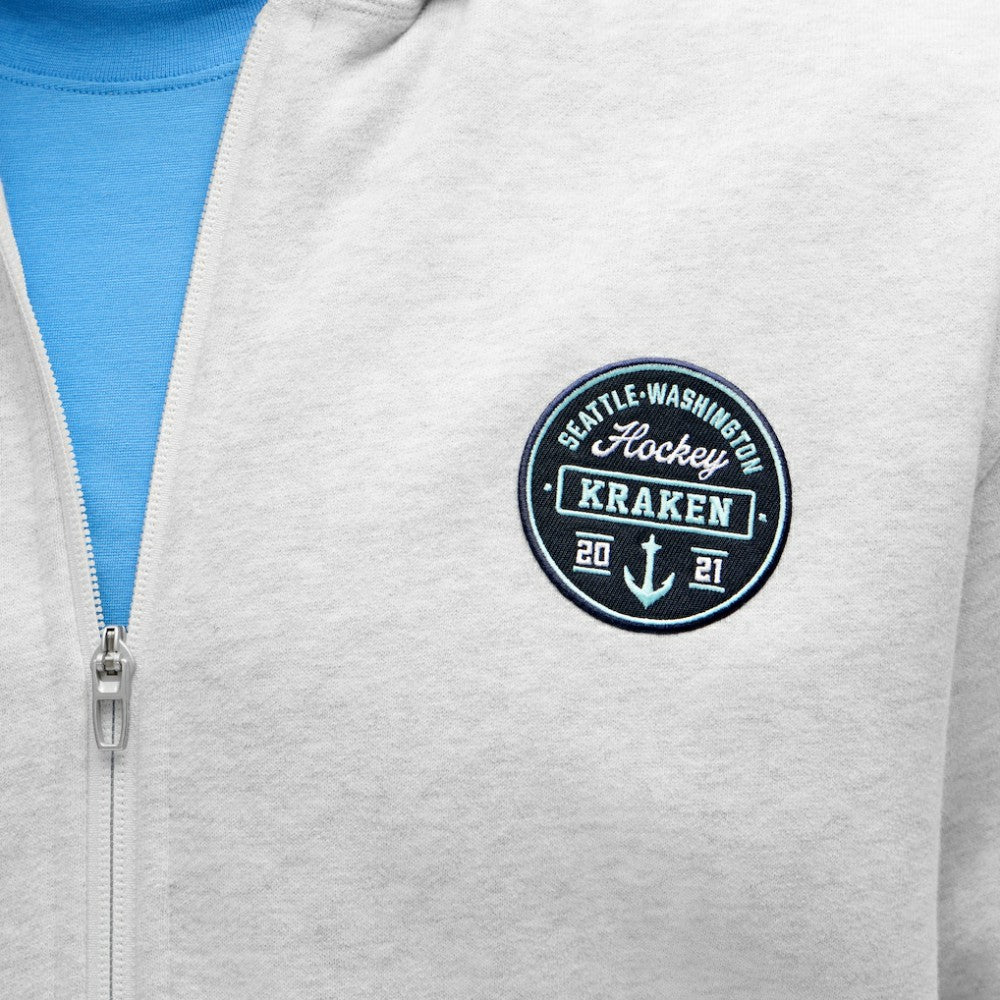 Seattle Kraken lululemon Steady State Full-Zip Hoodie - Heathered Core Ultra Light Grey - NHL 203170195