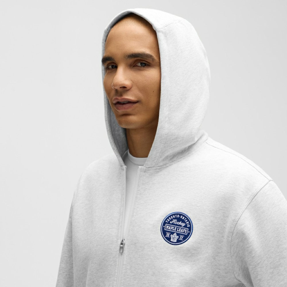 Toronto Maple Leafs lululemon Steady State Full-Zip Hoodie - Heathered Core Ultra Light Grey - NHL 203170198