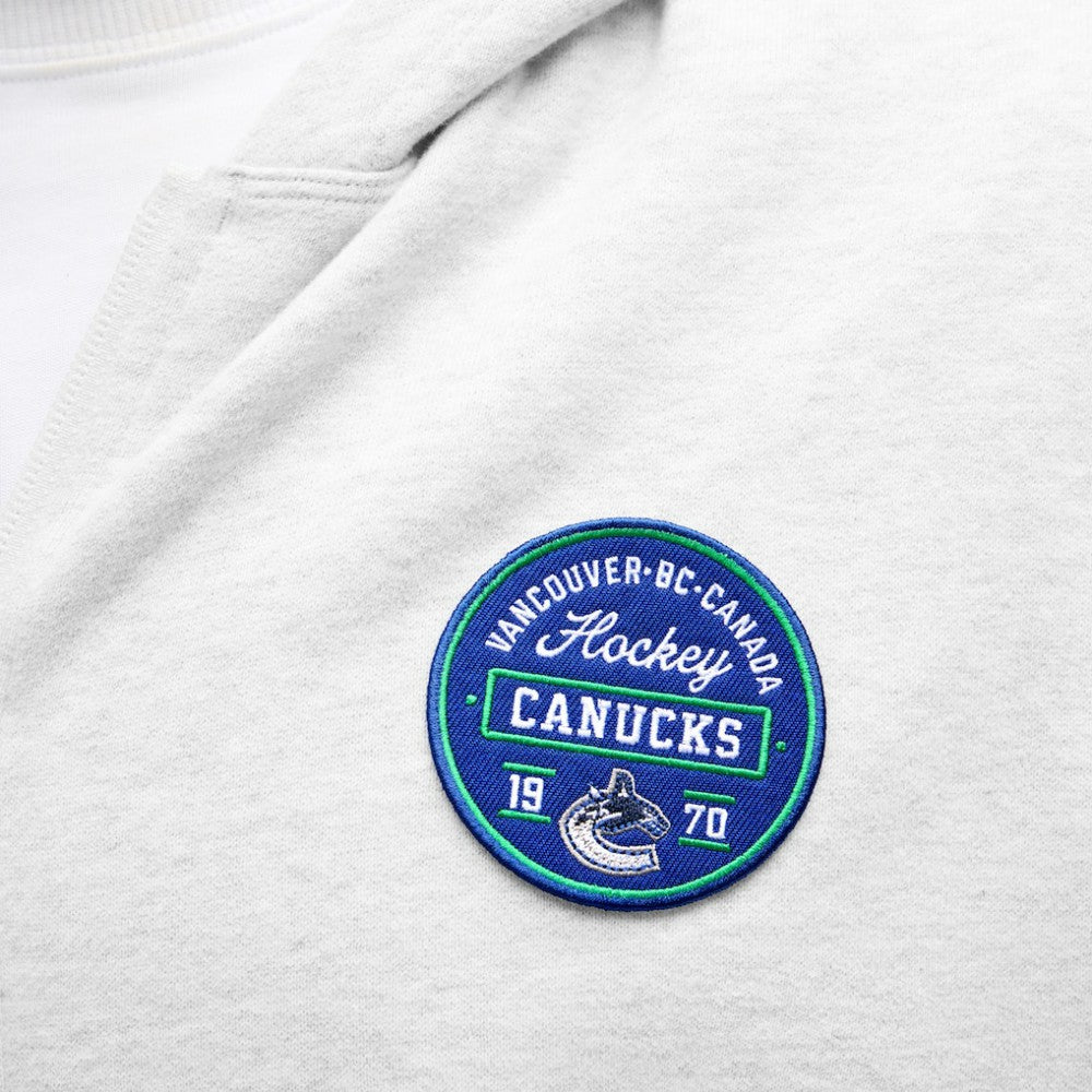 Vancouver Canucks lululemon Steady State Full-Zip Hoodie - Heathered Core Ultra Light Grey - NHL 203170200