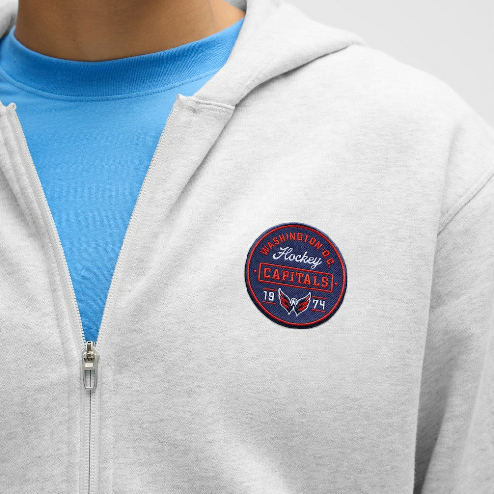 Washington Capitals lululemon Steady State Full-Zip Hoodie - Heathered Core Ultra Light Grey - NHL 203170202