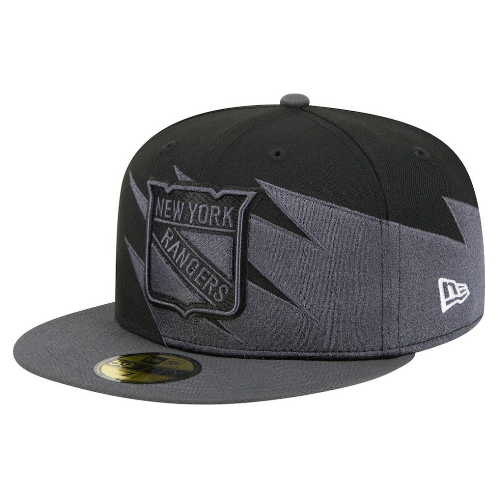 New York Rangers New Era Spikes 59FIFTY Fitted Hat - Black - NHL 203170278